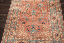 4x6 Blush, Turquoise, Beige Color Hand Knotted Heriz New Zealand Wool Traditional Oriental Rug