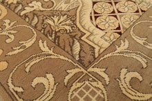 4x6 Moss, Beige, Light Gold Color Hand Knotted Art Deco Wool Arts & Crafts Oriental Rug