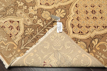 4x6 Moss, Beige, Light Gold Color Hand Knotted Art Deco Wool Arts & Crafts Oriental Rug