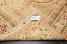 4x6 Beige, Tan, Brown Color Hand Knotted French Aubusson Savonnerie Wool Traditional Oriental Rug