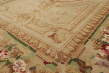 4x6 Beige, Tan, Brown Color Hand Knotted French Aubusson Savonnerie Wool Traditional Oriental Rug