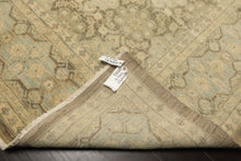 9x11 Brown, Aqua, Beige Color Hand Knotted Chobi Peshawar Wool Transitional Oriental Rug