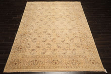 9x12 Beige, Caramel, Green Color Hand Knotted Agra Wool Traditional Oriental Rug