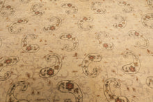 9x12 Beige, Caramel, Green Color Hand Knotted Agra Wool Traditional Oriental Rug