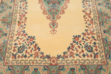 4x6 Ivory, Turquoise, Blush Color Hand Knotted Indo Kerman New Zealand Wool Traditional Oriental Rug