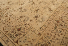 9x12 Beige, Caramel, Green Color Hand Knotted Agra Wool Traditional Oriental Rug