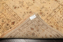 9x12 Beige, Caramel, Green Color Hand Knotted Agra Wool Traditional Oriental Rug