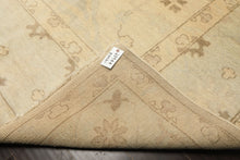 9x12 Beige, Celadon, Olive Color Hand Knotted Oushak Wool Transitional Oriental Rug