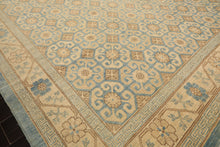 8x11 Beige, Aqua, Bown Color Hand Knotted Chobi Peshawar Wool Transitional Oriental Rug