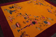 LoomBloom Multi Sizes Gold Hand Tufted Floral Chinese Art Deco New Zealand Wool Oriental Area Rug