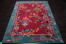 LoomBloom Multi Size Turquoise Hand Tufted Lantern Transitional Chinese Art Deco New Zealand Wool Oriental Area Rug