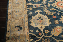 6x9 Navy, Gray, Beige Color Hand Knotted Oushak Wool Traditional Oriental Rug