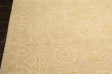 8x10 Beige, Tan, Celadon Color Hand Knotted Oushak Wool Transitional Oriental Rug