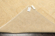 8x10 Beige, Tan, Celadon Color Hand Knotted Oushak Wool Transitional Oriental Rug