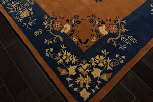 LoomBloom Multi Sizes Camel Hand Tufted  Chinese Art Deco New Zealand Wool Oriental Area Rug