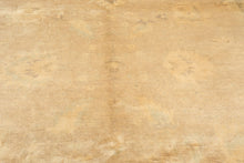 8x10 Beige, Taupe, Celadon Color Hand Knotted Oushak New Zealand Wool Transitional Oriental Rug