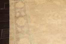 8x10 Beige, Taupe, Celadon Color Hand Knotted Oushak New Zealand Wool Transitional Oriental Rug