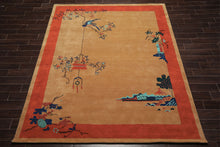 LoomBloom Multi Sizes Beige Hand Tufted  Chinese Art Deco New Zealand Wool Oriental Area Rug