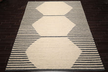 LoomBloom Multi Sizes Oatmeal Hand Woven Flatweave Contemporary Geometric Wool Oriental Area Rug