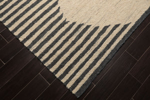 LoomBloom Multi Sizes Oatmeal Hand Woven Flatweave Contemporary Geometric Wool Oriental Area Rug