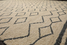 LoomBloom Multi Sizes Oatmeal Hand Woven Flatweave Contemporary Geometric Wool Oriental Area Rug