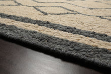 LoomBloom Multi Sizes Oatmeal Hand Woven Flatweave Contemporary Geometric Wool Oriental Area Rug