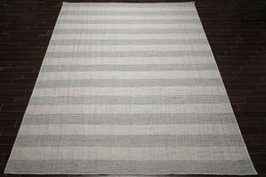 LoomBloom Plaid  Multi Sizes Gray Hand Woven Flatweave Modern Wool Oriental Area Rug