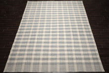 LoomBloom Plaid  Multi Sizes Ivory Hand Woven Flatweave Modern Wool Oriental Area Rug