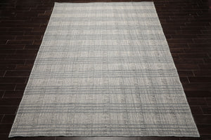 LoomBloom Plaid  Multi Sizes Ivory Hand Woven Flatweave Modern Wool Oriental Area Rug