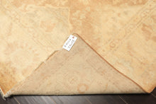 8x10 Tan, Beige, Celadon Color Hand Knotted Oushak New Zealand Wool Transitional Oriental Rug