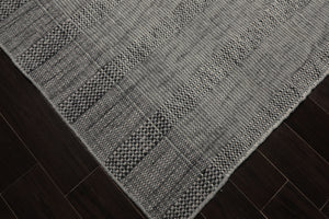 LoomBloom Plaid Multi Sizes Celadon Hand Woven Flatweave Modern Wool Oriental Area Rug