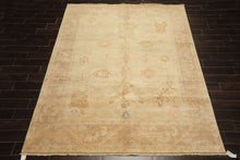 8x10 Beige, Taupe, Blush Color Hand Knotted Washed out New Zealand Wool Transitional Oriental Rug