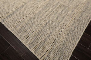 LoomBloom Multi Sizes Beige Hand Woven Flatweave Geometric Modern Wool Oriental Area Rug