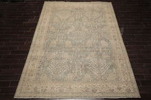 LoomBloom 9'x12' Celadon Hand Knotted Distressed Traditional Garden Wool Oriental Area Rug