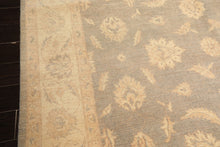 8x10 Gray, Ivory, Tan Color Hand Knotted Chobi Peshawar Wool Traditional Oriental Rug