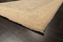 8x10 Gray, Ivory, Tan Color Hand Knotted Chobi Peshawar Wool Traditional Oriental Rug