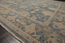 LoomBloom 9'x12' Slate Hand Knotted Traditional Oushak Wool Oriental Area Rug