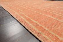 Multi Size Runner Salmon Michaelian Kohlberg Hand Knotted Contemporary Tibetan Wool Oriental Area Rug