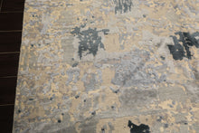 6x9 Beige, Gray, Blue Color Hand Knotted Sherpa Wool & Bamboo Silk Transitional Oriental Rug