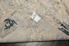 6x9 Beige, Gray, Blue Color Hand Knotted Sherpa Wool & Bamboo Silk Transitional Oriental Rug