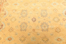 6x9 Warm Beige, Light Gold, Caramel Color Hand Knotted Oushak New Zealand Wool Traditional Oriental Rug