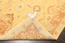 6x9 Warm Beige, Light Gold, Caramel Color Hand Knotted Oushak New Zealand Wool Traditional Oriental Rug