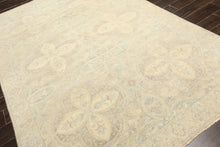 6x9 Beige, Gray, Taupe Color Hand Knotted Oushak Wool Transitional Oriental Rug