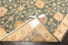 6x9 Teal, Green, Ivory Color Hand Knotted Oushak Wool Traditional Oriental Rug