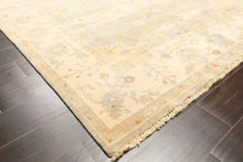 6x9 Gray, Slate, Ivory Color Hand Knotted Oushak Wool Transitional Oriental Rug
