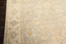 6x9 Gray, Slate, Ivory Color Hand Knotted Oushak Wool Transitional Oriental Rug