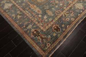 LoomBloom Multi Size Slate Hand Knotted Arts & Crafts Oushak Traditional  Wool Oriental Area Rug