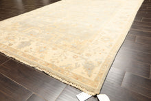 6x9 Gray, Slate, Ivory Color Hand Knotted Oushak Wool Transitional Oriental Rug