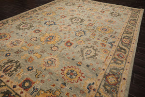 LoomBloom Multi Size Mint Hand Knotted Arts & Crafts Oushak Traditional  Wool Oriental Area Rug