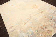 6x9 Beige, Aqua, Taupe Color Hand Knotted Sherpa Viscose Modern & Contemporary Oriental Rug